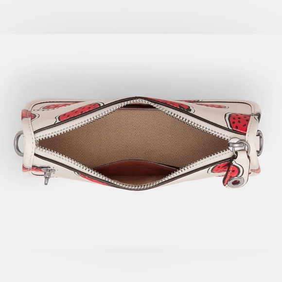 Coach 1941 Swinger Bag 20 with Strawberry Print in Chalk Glovetanned Leather NWT - Picture 9 of 9